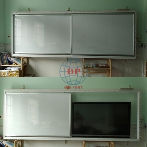 Bảng trượt ngang từ trắng viết bút lông