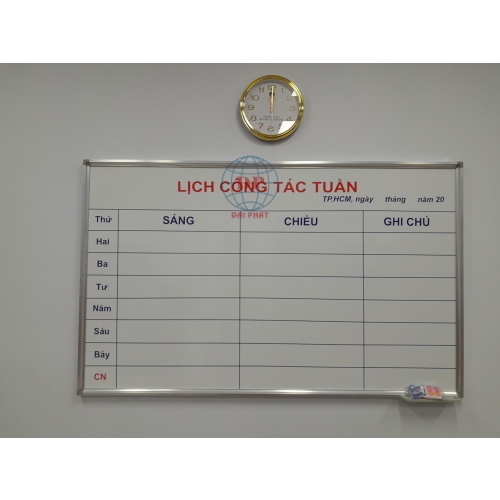 BẢNG LỊCH CÔNG TÁC TUẦN